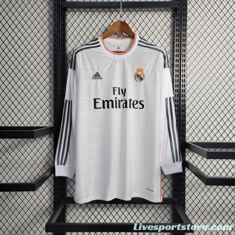 Retro 13-14 Long Sleeve Real Madrid Home Jersey