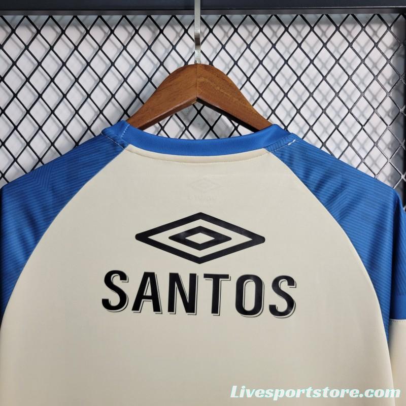 23-24 Santos Training Blue White Jersey