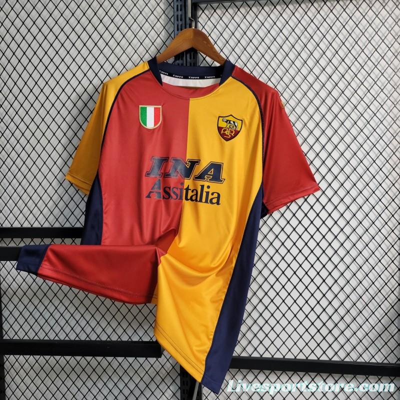 Retro 01/02 Roma Home European Jersey