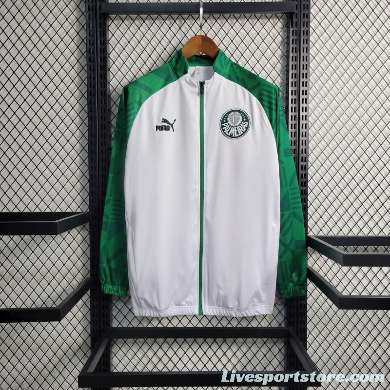 23-24 PALMEIRAS Green White Full Zipper Training Jacket