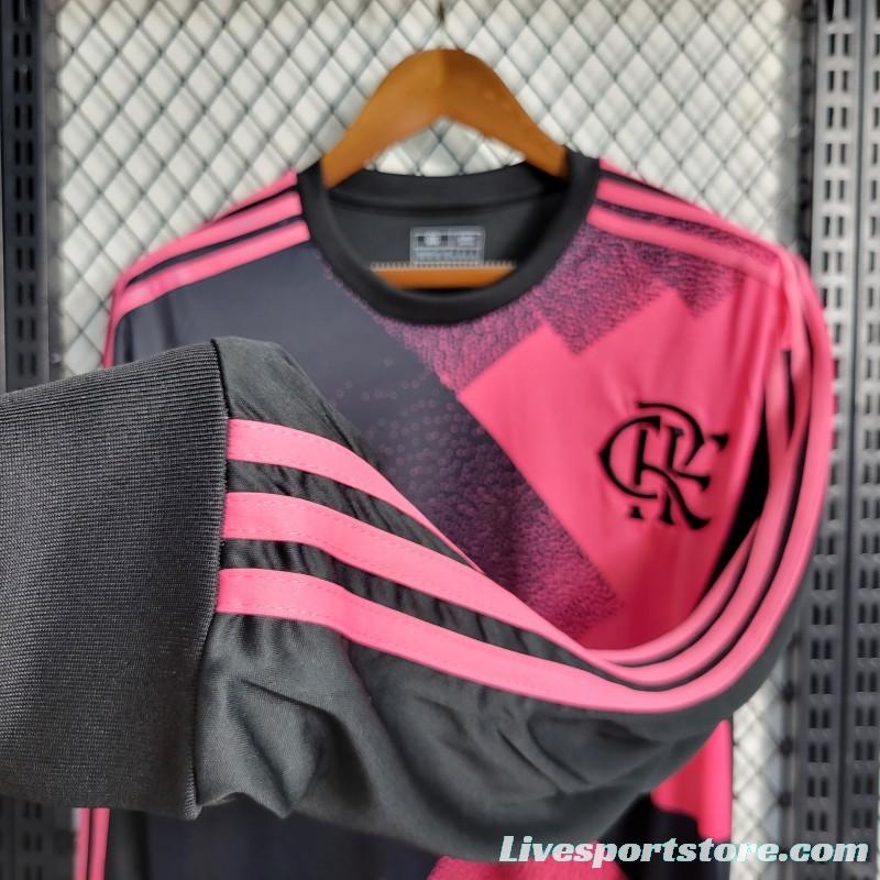 23-24 Flamengo Pink Long Sleeve Jersey