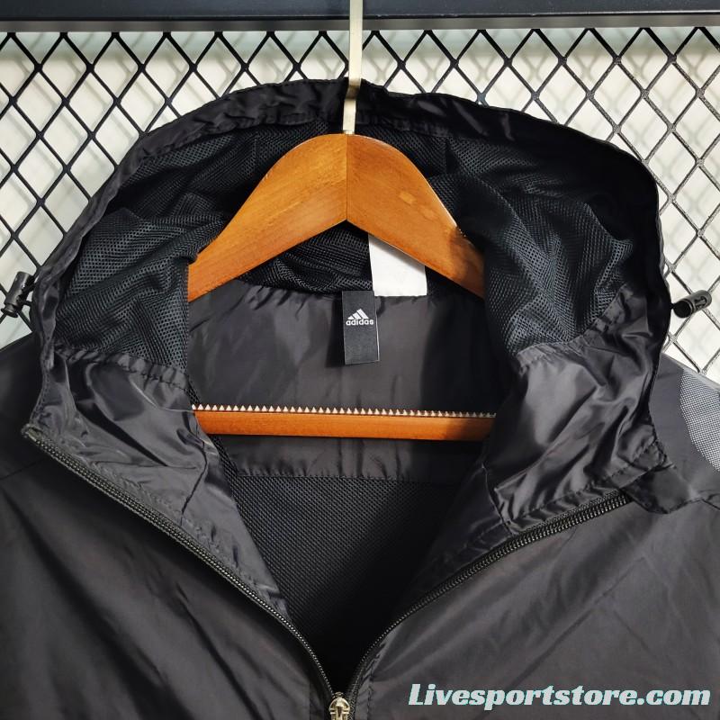 2023 Adidas Black Windbreaker