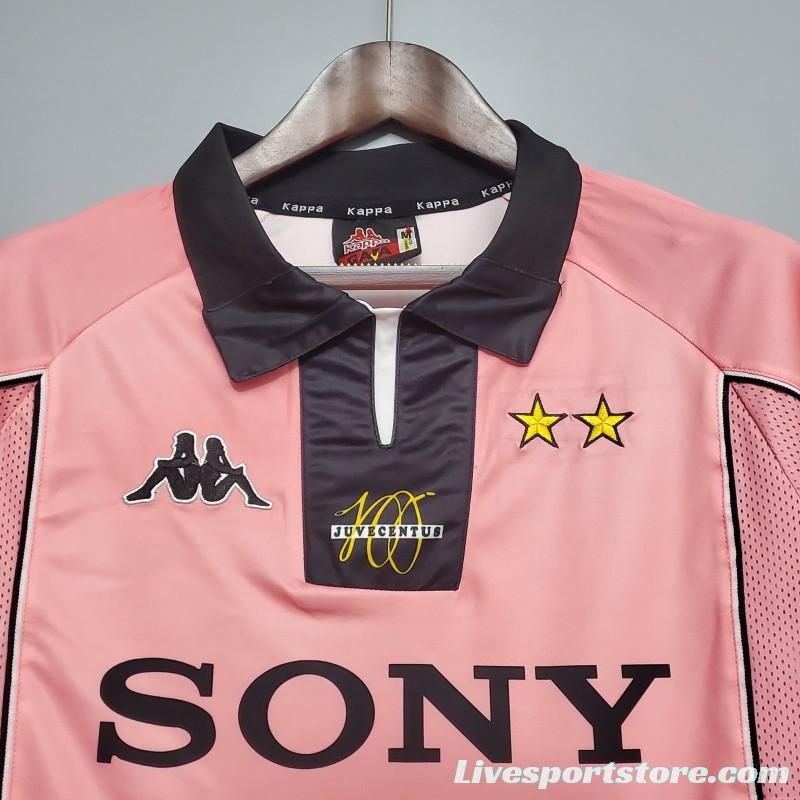 Retro 97/98 Juventus Away Pink Long Sleeve Jersey