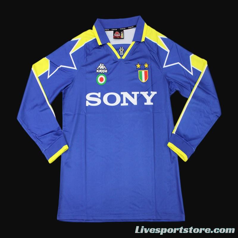 Retro 95/96 Juventus Away Blue Long Sleeve Jersey