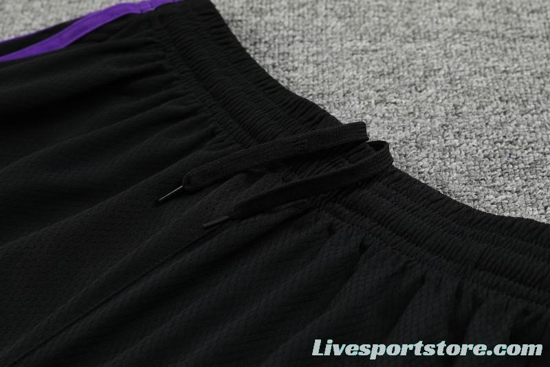 23-24 Real Madrid Purple Vest Jersey+Shorts