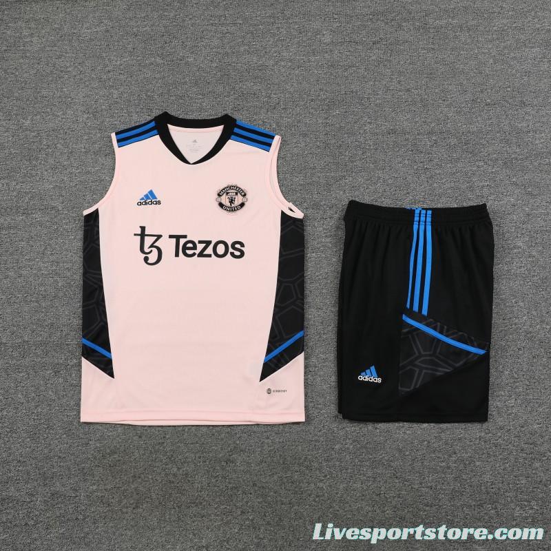 23-24 Arsenal Pink Vest Jersey+Shorts