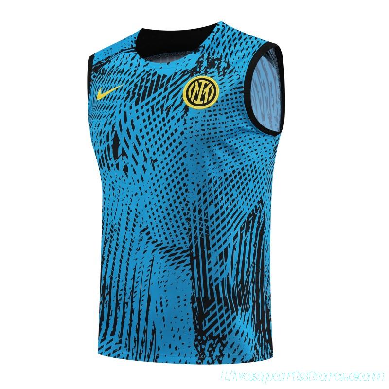 23-24 Inter Milan Blue Vest Jersey+Shorts