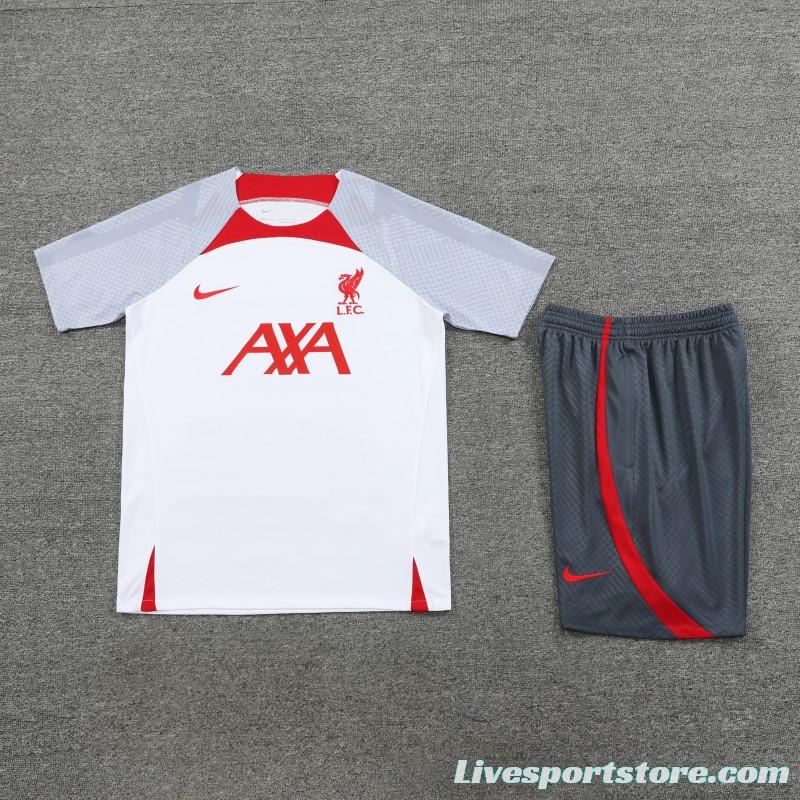 23-24 Liverpool White Grey Short Sleeve+Shorts