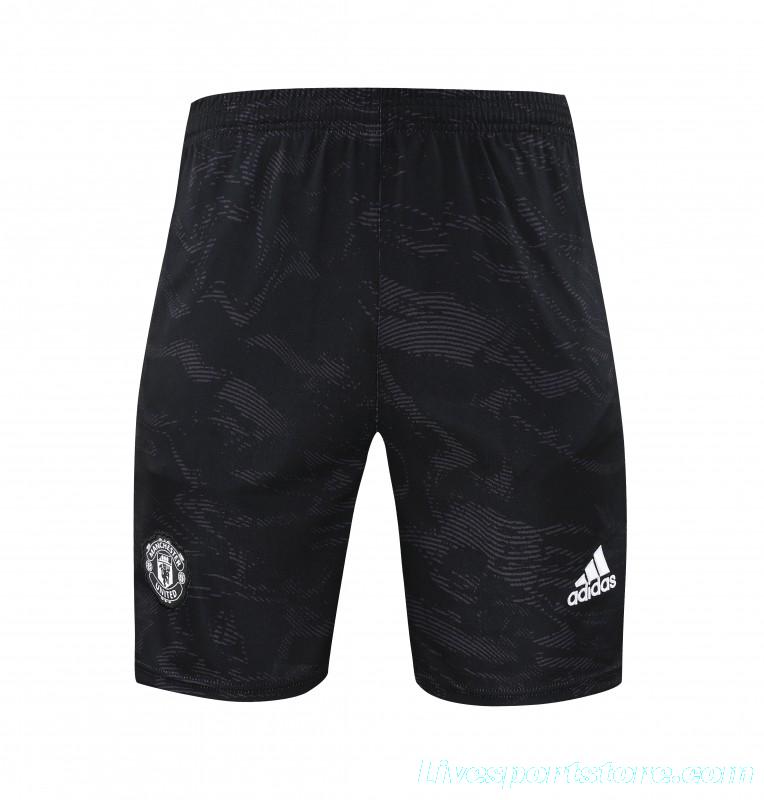 23-24 Manchester United Black Green Short Sleeve+Shorts