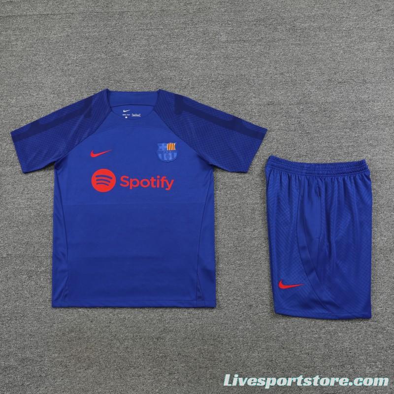 23-24 Barcelona Blue Short Sleeve+Shorts