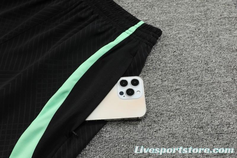 23-24 Liverpool Black Green Short Sleeve+Shorts