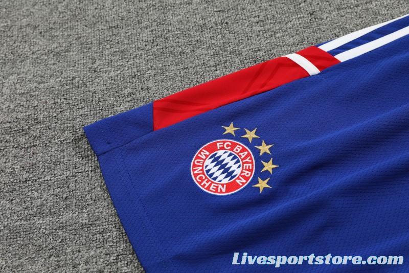 23-24 Bayern Munich Red/Blue Vest Jersey+Shorts