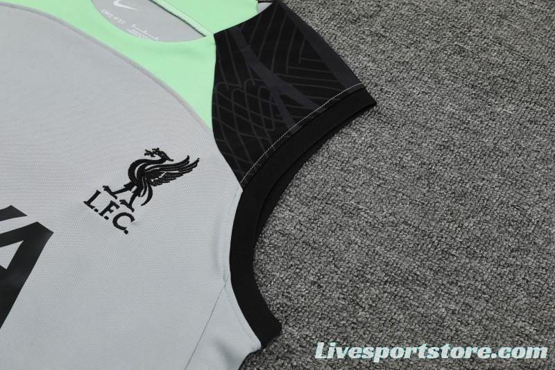 23-24 Liverpool Grey Vest Jersey+Shorts