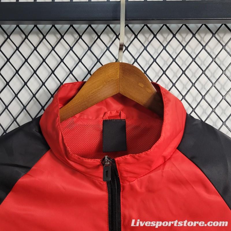 23-24 Real Madrid Red Windbreaker