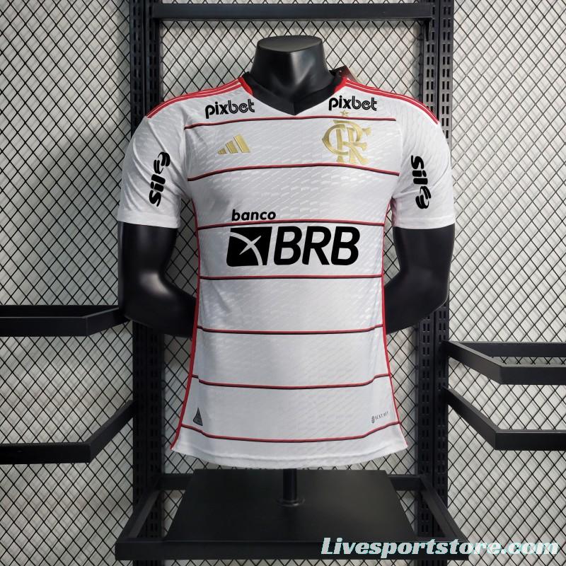 Player Version 23/24 Flamengo Away Jersey With All Sponsors+Patches