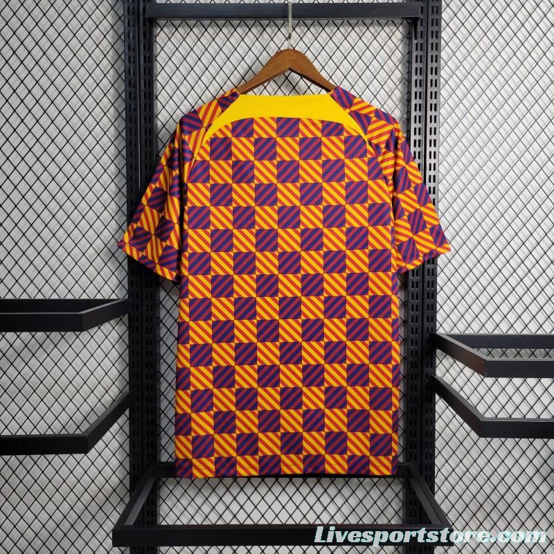 23-24 Barcelona Training Orange Jersey