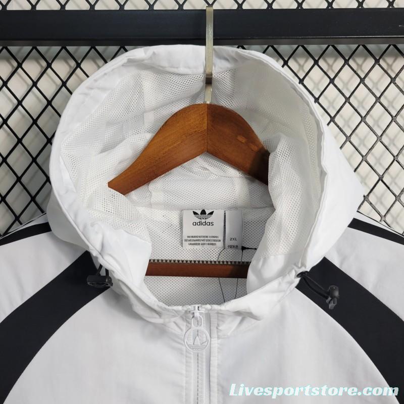 2023 Adidas Originals White Windbreaker