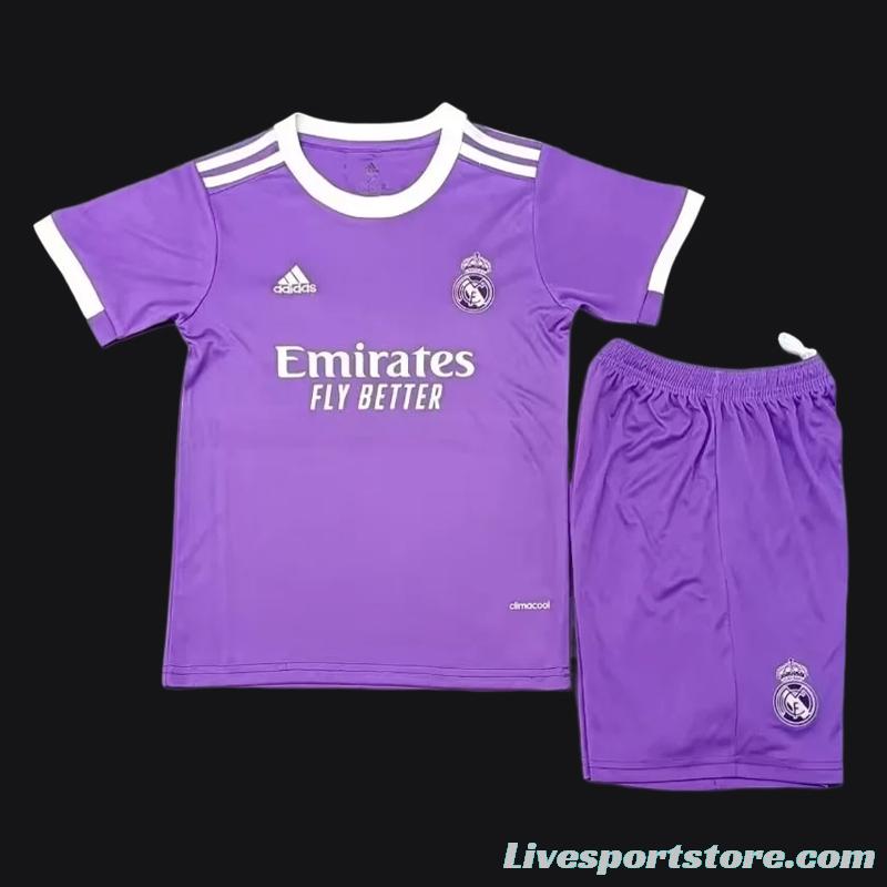 Retro Kids 16/17 Real Madrid Away Purple Jersey
