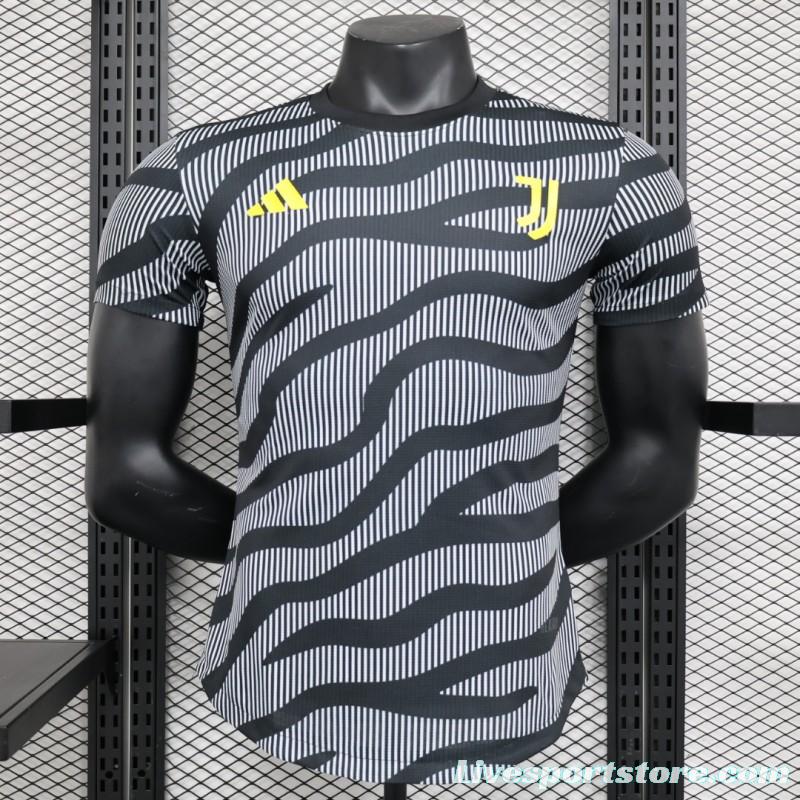 Player Version 23/24 Juventus Third Black Stripe Training Jersey