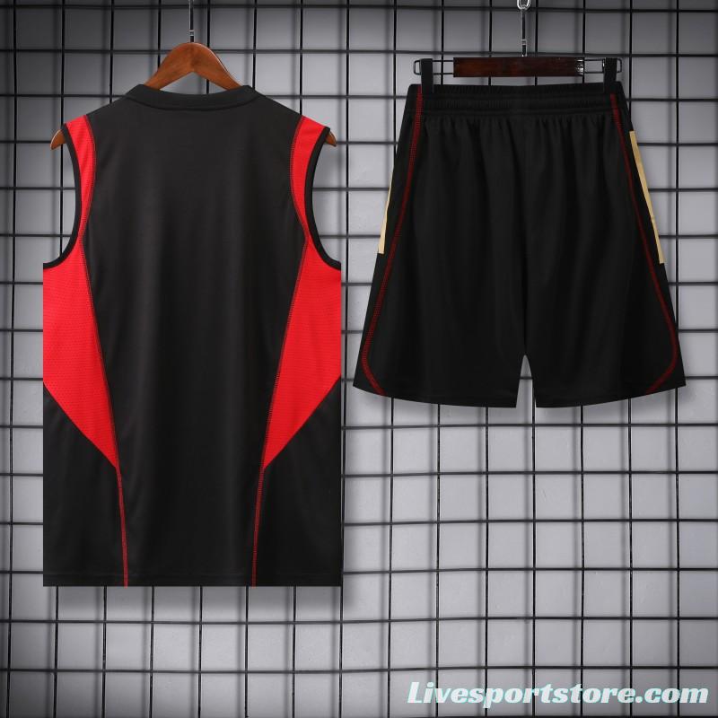 23-24 Sao Paulo Black Vest Jersey+Shorts