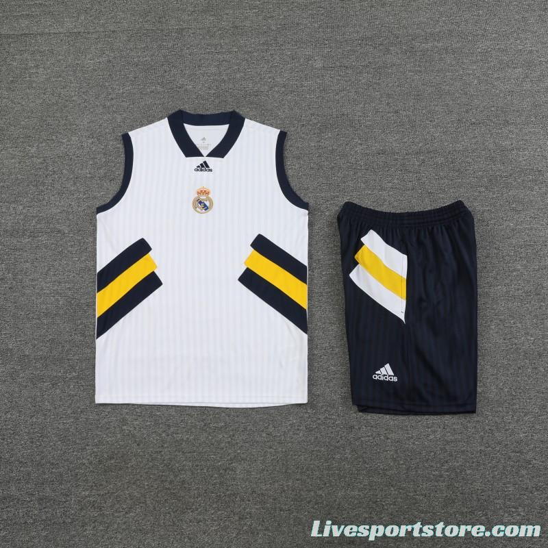 23-24 Real Madrid Remake Icon White Vest Jersey+Shorts