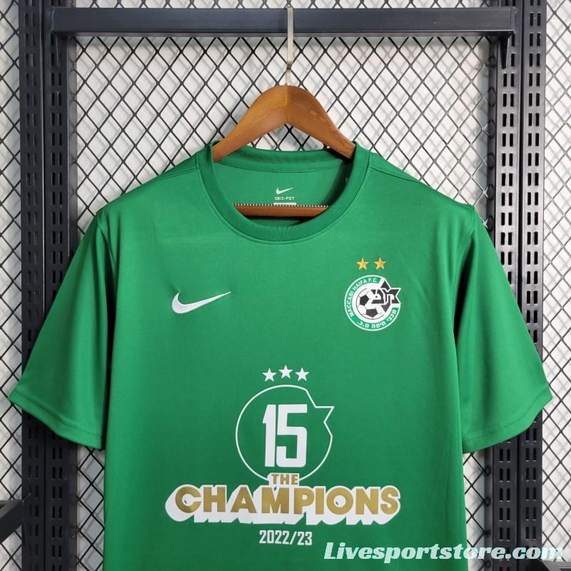 23-24 Maccabi Haifa Green Champions Jersey