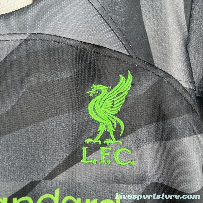 23/24 Kids Liverpool Goalkeeper Black Jersey