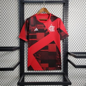 23-24 Flamengo Pre-Match Red Jersey