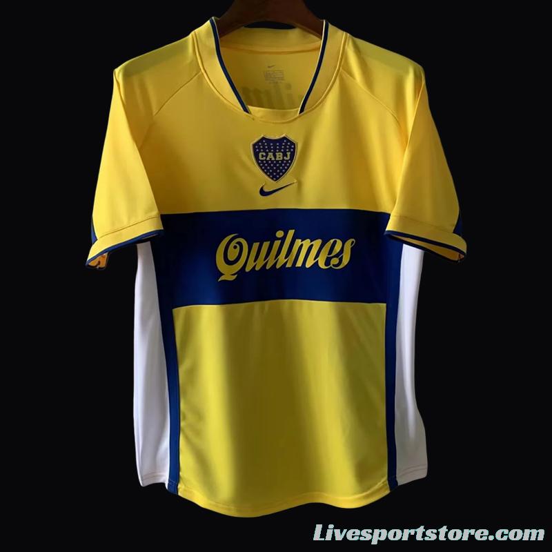 Retro 01/02 Boca Juniors Away Yellow Jersey