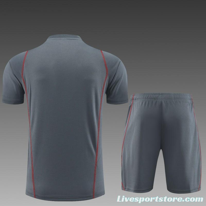 23 24 Arsenal Grey Short Sleeve+Shorts