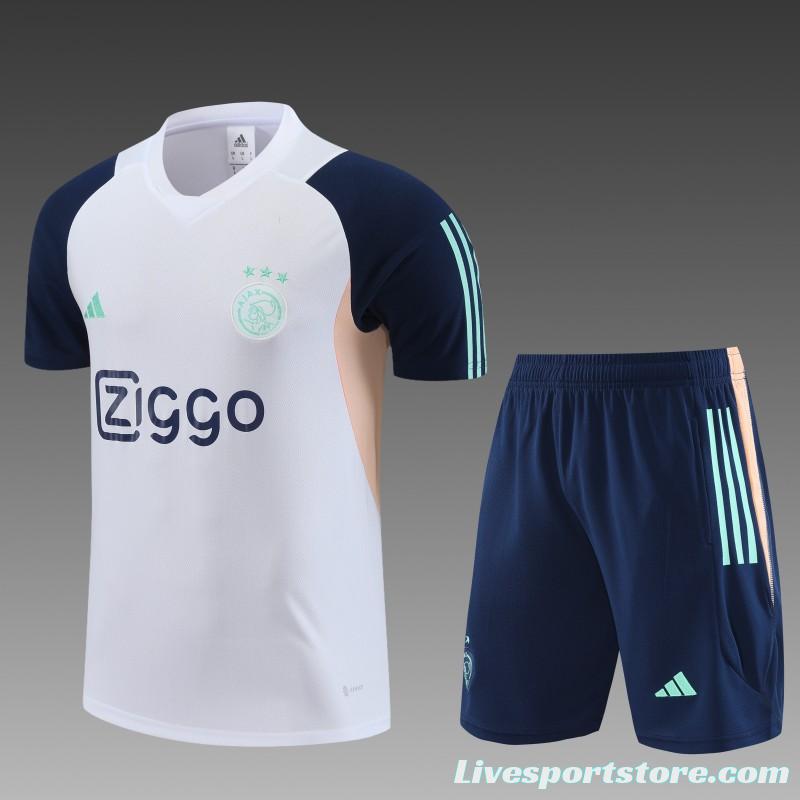 23 24 Ajax White Short Sleeve+Shorts