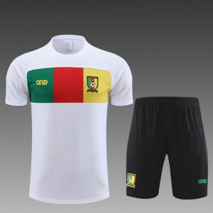 2023 Cameroon White Short Sleeve+Shorts