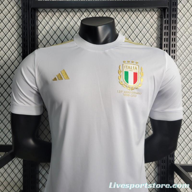 Player Version 2023  Italy 125th Anniversary Edition White Jersey