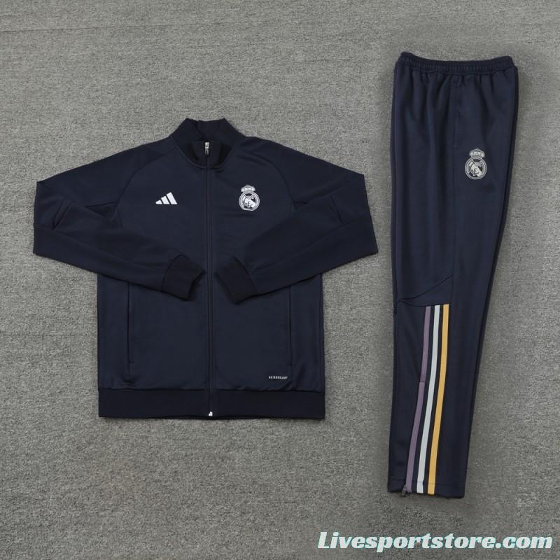 23 24 Real Madrid Navy  Full Zipper +Pants