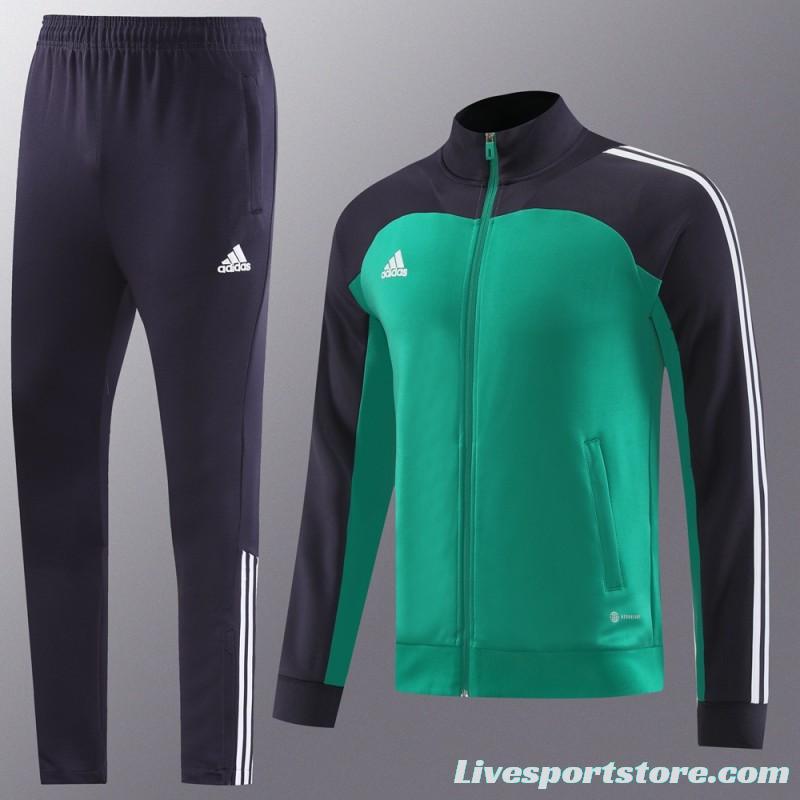 23/24 Adidas Green/Navy Full Zipper +Pants