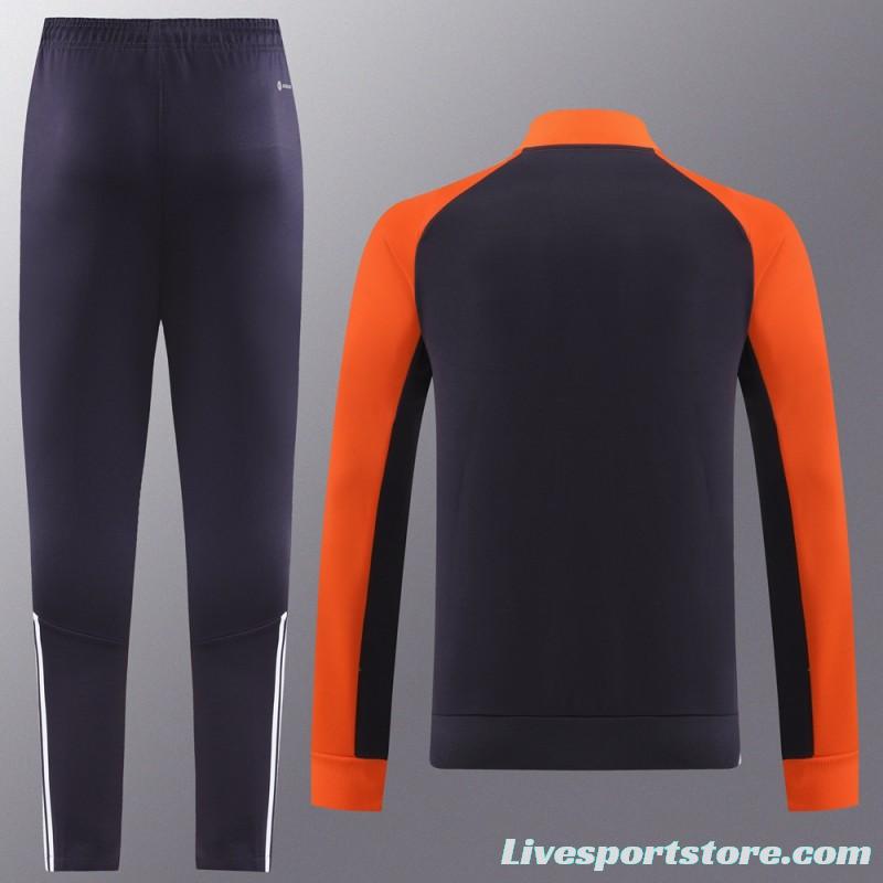 23/24 Adidas Orange/Navy Full Zipper +Pants