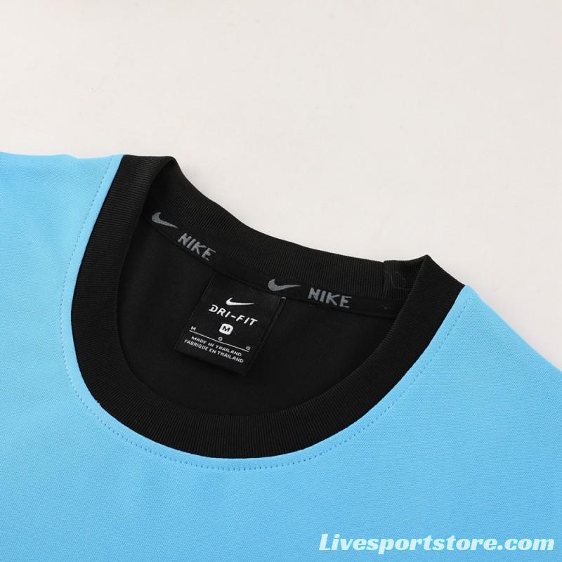 23/24 NIKE Black/Blue Short Sleeve Jersey+Pants