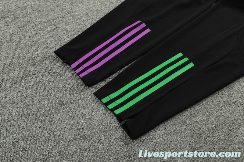 23/24 Bayern Munich Black Purple Full Zipper Jacket+Pants