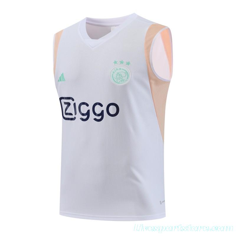 23/24 Ajax White Vest Jersey+Shorts