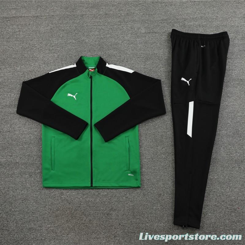 23/24 PUMA Black/Green Full Zipper Hooide Jacket+Pants