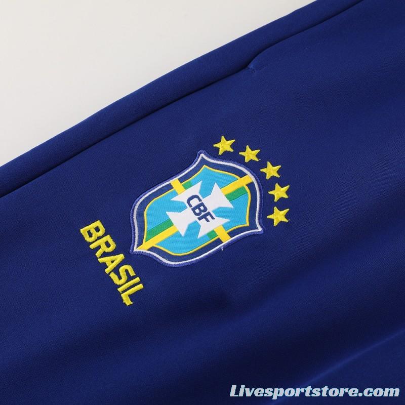 23/24 Brazil Blue Full Zipper Jacket+Pants