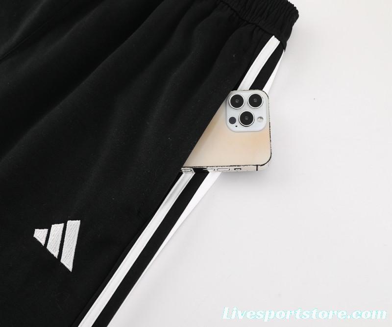 2024 Adidas Black Full Zipper HoodieJacket+Pants