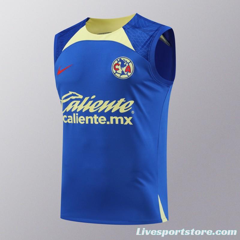 24/25 Club America Blue/Yellow Vest Jeresy+Shorts