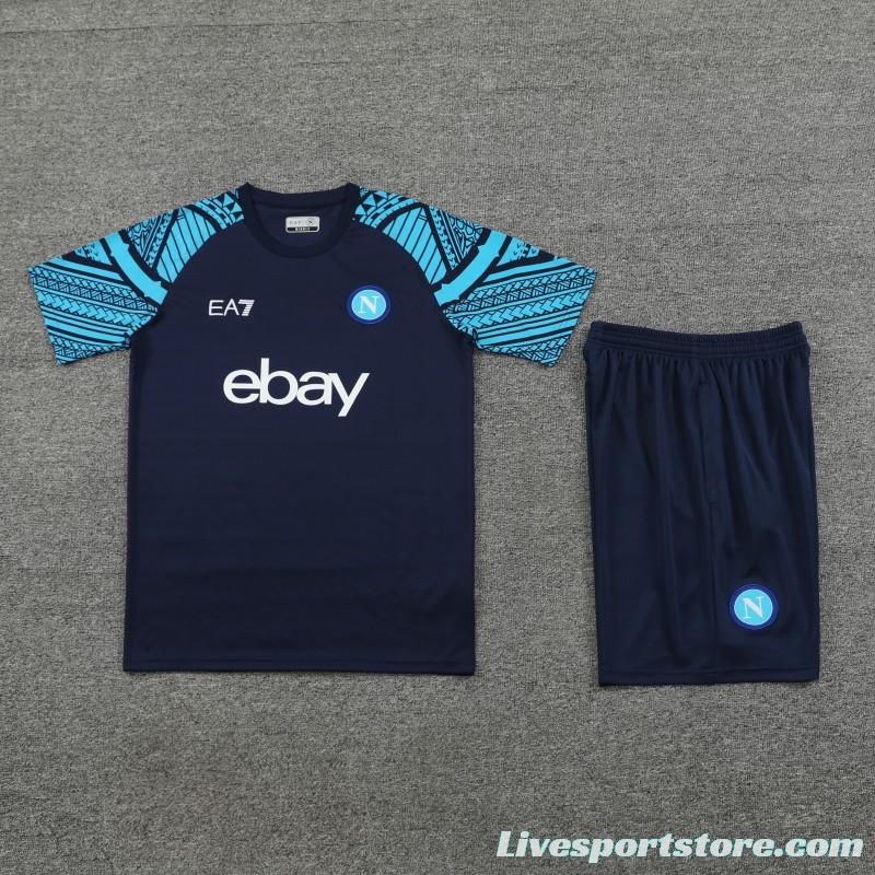 23/24 Napoli Navy/Blue Short Sleeve Jeresy+Shorts