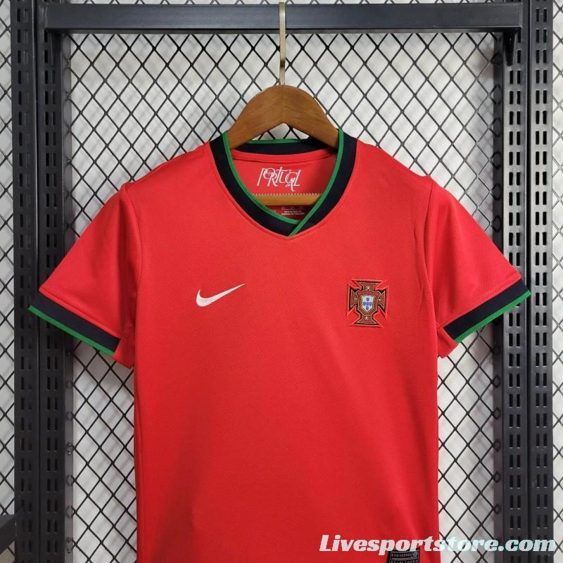 2024 Kids Portugal Home Jersey