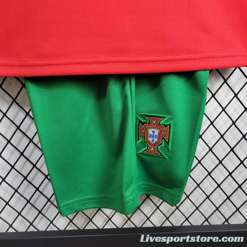 2024 Kids Portugal Home Jersey