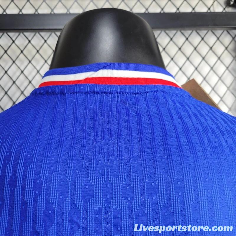 Player Version 2024 France Home Long Sleeve Jersey