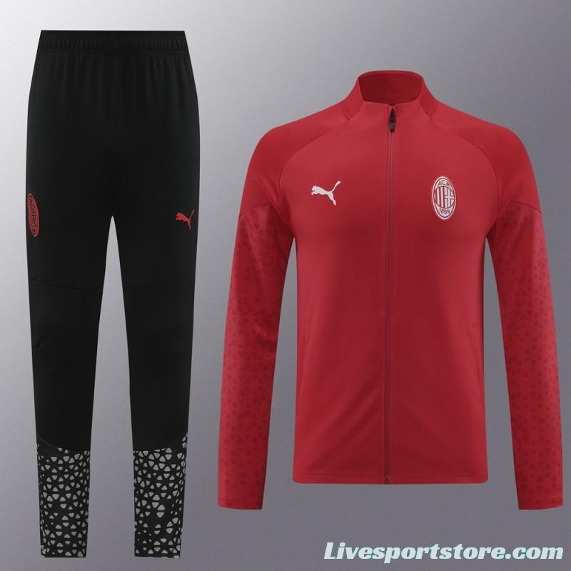 23/24 AC Milan Full Zipper Jacket+Pants