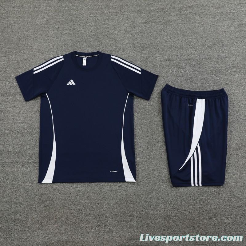 2024 Adidas Navy Short Sleeve Jersey+Shorts