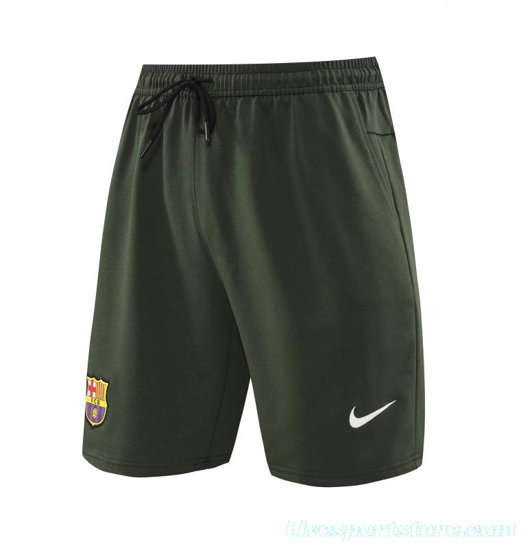 23/24 Barcelona White Cotton Short Sleeve Jersey+Shorts